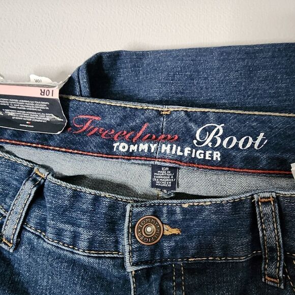 Tommy Hilfiger Freedom Boot Cut Jeans Mid Rise Womens Size 10 R Stretch - Picture 5 of 11